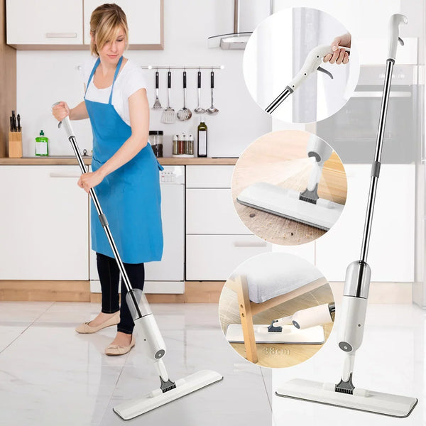 Water Spray Mop, Flat  Spray Mop, 360 Degree Spray with Mop, Microfiber Spray Mop for Floor Cleaning