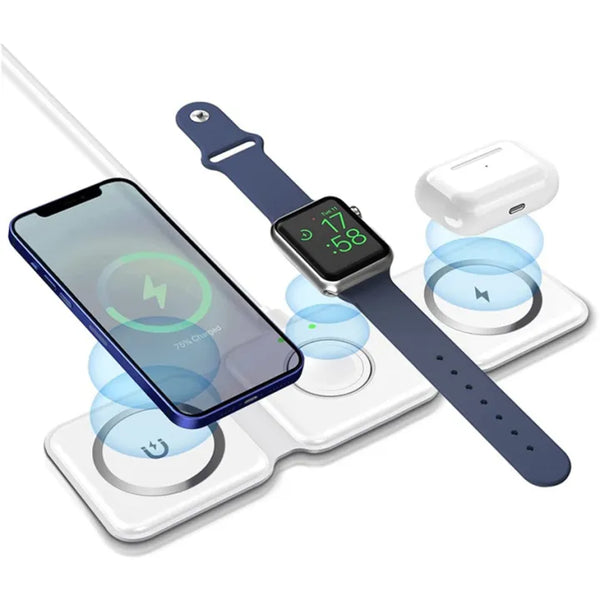 3in1 Magnetic Wireless Charger Phones / SmartWatches and EarBuds in One